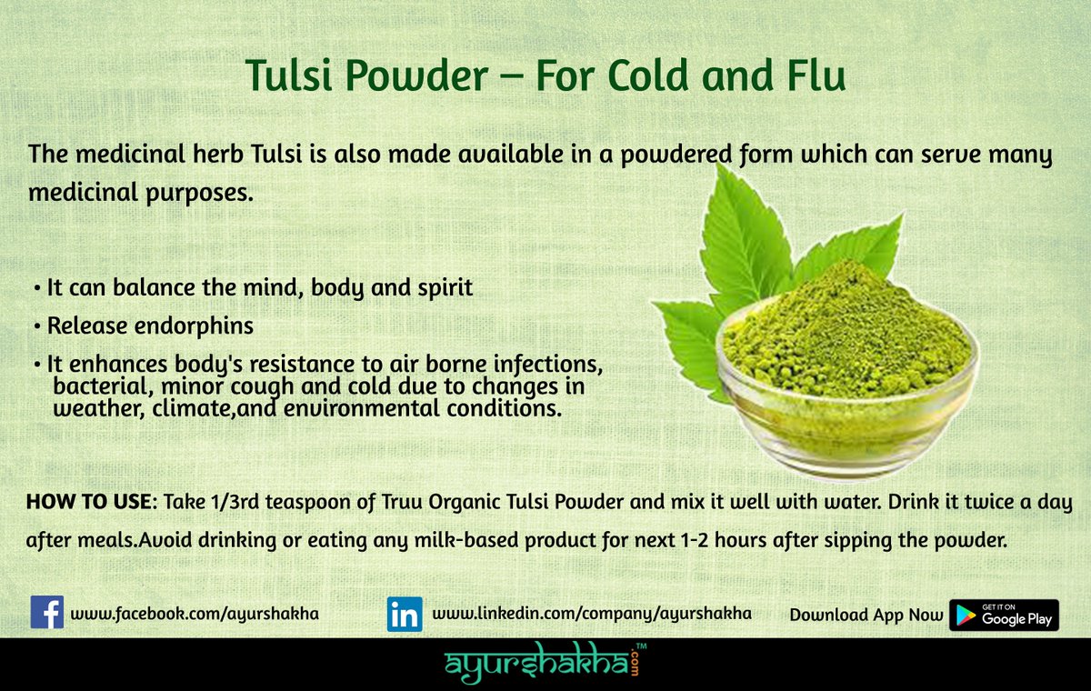 ayurshakha's tweet photo. Now you know why Tulsi is the #sacredherbofIndia :)
#BasilBenefits #TulsiPowder
https://t.co/ncZS2ejbUF https://t.co/PKZ4zgUdTk