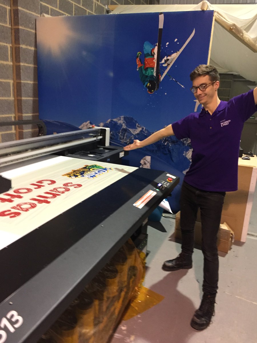 3Bdap's tweet photo. Check out Luke showing off his flatbed printer, producing some festive signage this week! Expect to see a whole lot of Christmas stuff coming soon... #3Bdap #Christmas #signage #mimaki #print https://t.co/5kWbbnWz5M