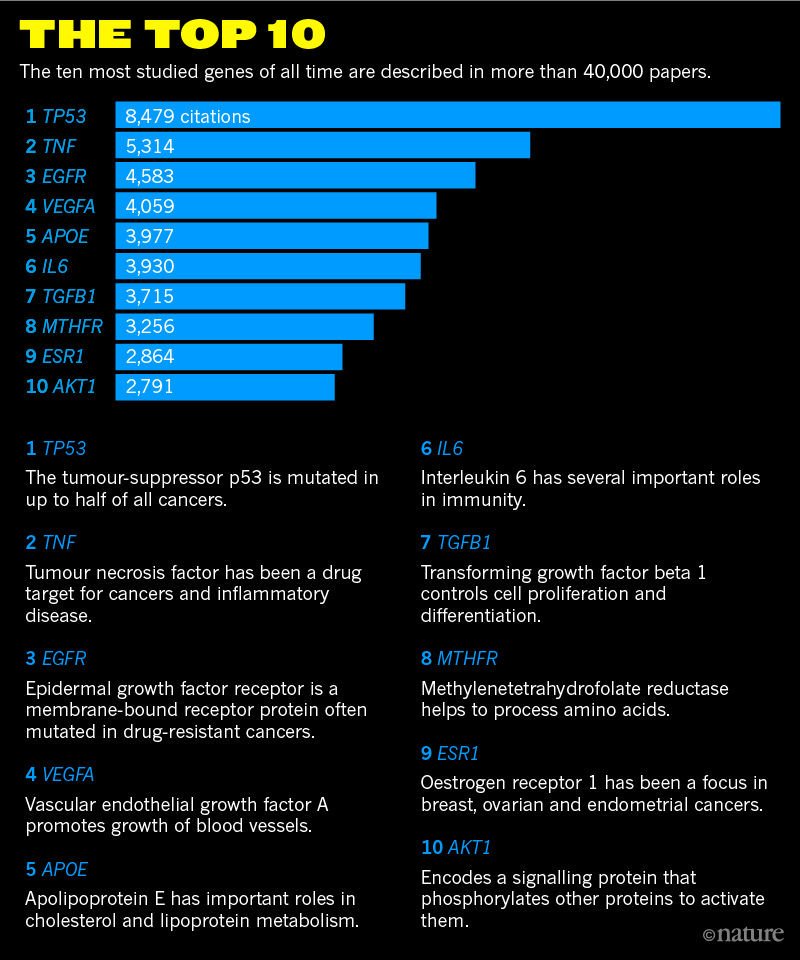 The most popular genes in the human genome
nature.com/articles/d4158…