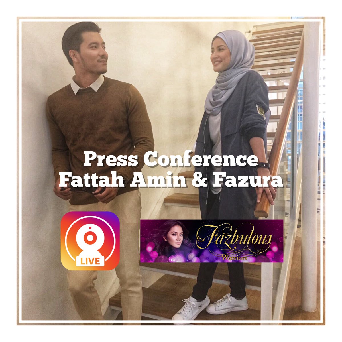FazbulousW's tweet photo. Standby for LIVE on our IG.
Stay tuned!
Press Conference @fattahamin & @missfazura
@UMDomestic
@FastyleAsia
@TheFA_Team
#fattzura
#fattahamin
#fazura
#fazbulouswarriors
#wearewarriorsforareason
#positivityalwayswin https://t.co/1UePIwMZC3
