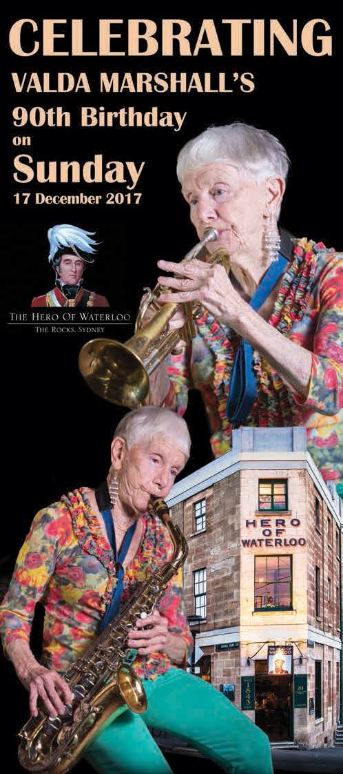 HeroOfWaterloo's tweet photo. 90 years young and still blowing strong! Valda Marshall has been playing  the trumpet, cornet, flugelhorn and saxophone with the Old Time Band at the Hero for over 30 years. Join us as we celebrate this incredible talent - Sunday 17 December 2017 #oldtimeband #therocks #livejazz https://t.co/UB6ZrliwFZ
