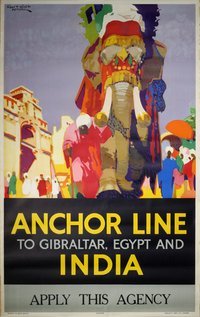 posterteam's tweet photo. UK poster: Anchor Line India Gibraltar Egypt https://t.co/PvOwluc6MG #vintageposters #ukposter https://t.co/NrpZBmDlbs