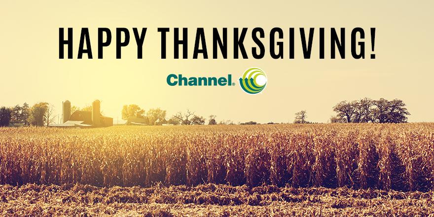 Happy Thanksgiving from Channel Seed! This year and every year, we are thankful for our growers and their families.