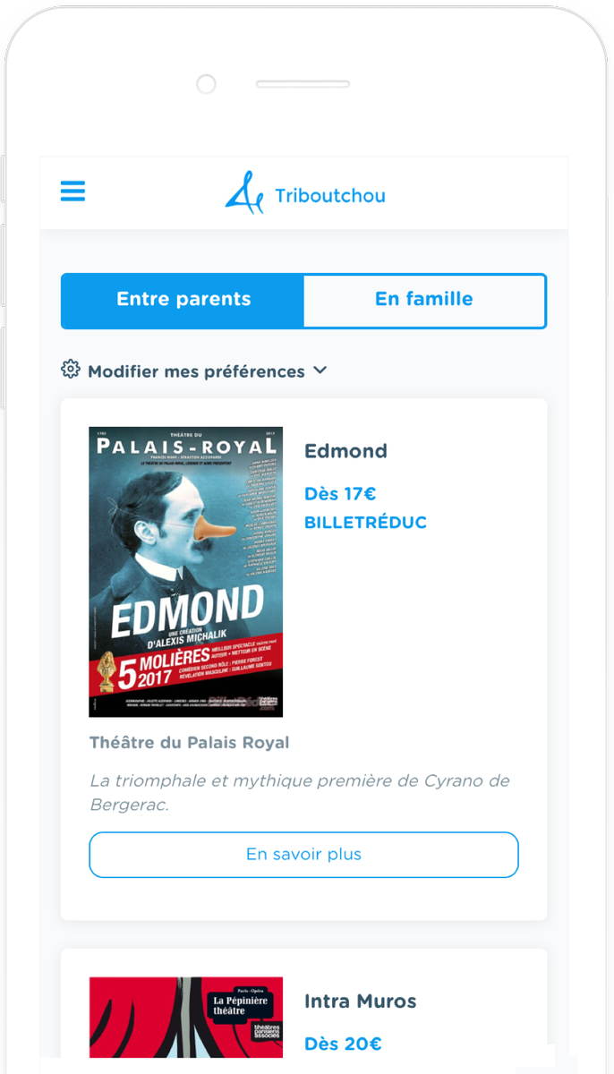 Nous sommes heureux de vous annoncer la sortie de notre nouvelle version ! A découvrir : une nouvelle page d'accueil, et le nouveau module Mes sorties en partenariat avec <a href="/BilletReduc/">BilletRéduc</a> ! Découvrez des idées de spectacles près de chez vous, et sortez l'esprit libre !