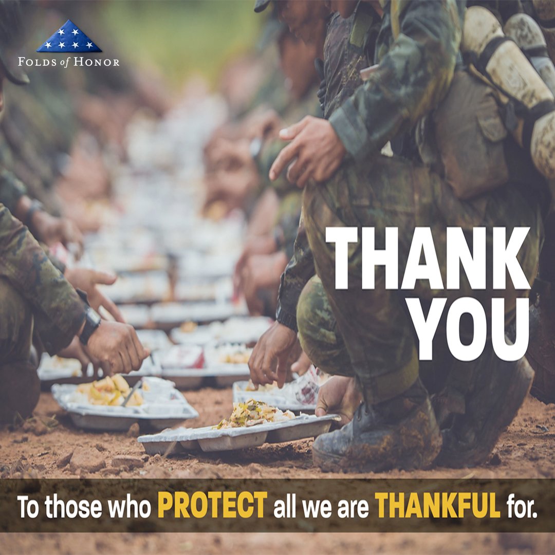 FoldsofHonor's tweet photo. Not just today, but every day, we are thankful for our service-members and their families. We count freedom as one of our greatest blessings. #GiveThanks https://t.co/5BMRLITNwK
