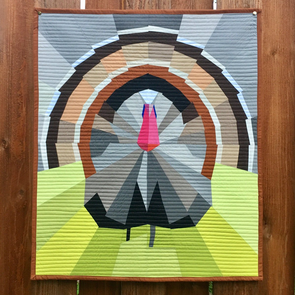 ConfidentStitch's tweet photo. Happy Thanksgiving! We will be closed today, but open again Friday with coffee, cookies, and free open sew hours! Quilt by Mr. Domestic. https://t.co/X3WsJj7Qjk