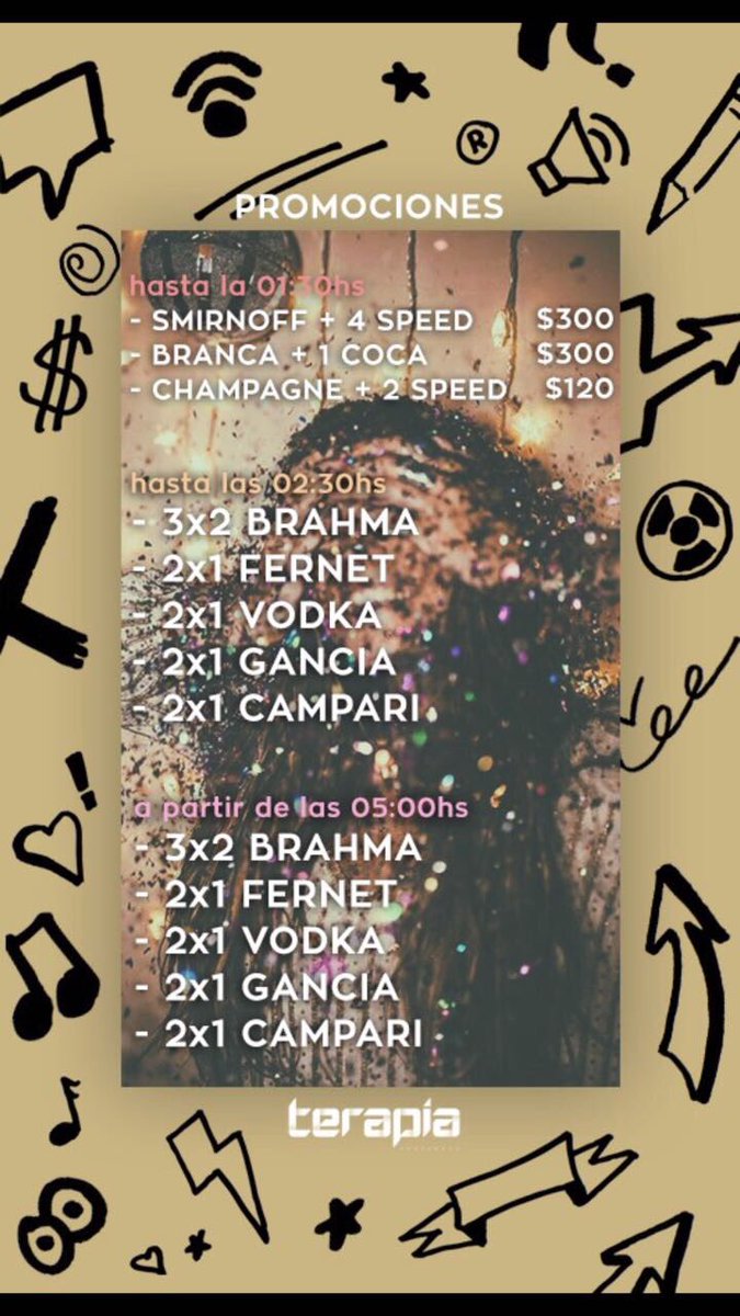 TerapiaDiscoOK's tweet photo. PARA PARTICIPAR:

SEGUIRNOS y dar RT.

Hay 10 FREE, 2 smirnoff y 4 champagnes.

#LasMejoresPromociones 
#Terciario 
#PreviaMusical
#FestejoDeCumpleaños
#LaFiestaQueNoFalla 🎉🎉 https://t.co/ZLkdiiaOlB
