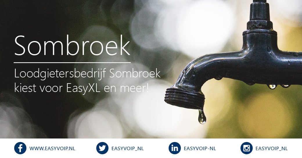 Gisteren een mooie oplevering:  Loodgietersbedrijf Sombroek Volendam maakt nu ook vol enthousiasme gebruik van hun EasyXL omgeving.