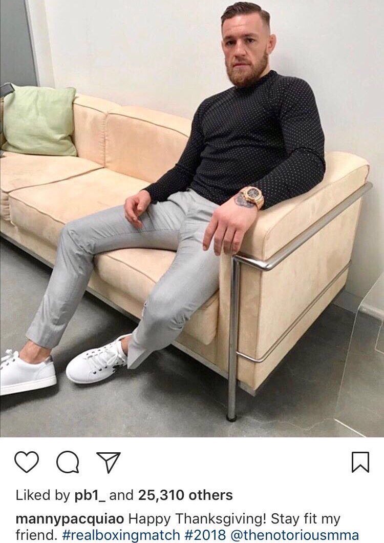 Ultim8CouchFans's tweet photo. Pac Man vs The Notorious in 2018? 👊 https://t.co/7Dof4AQgZG