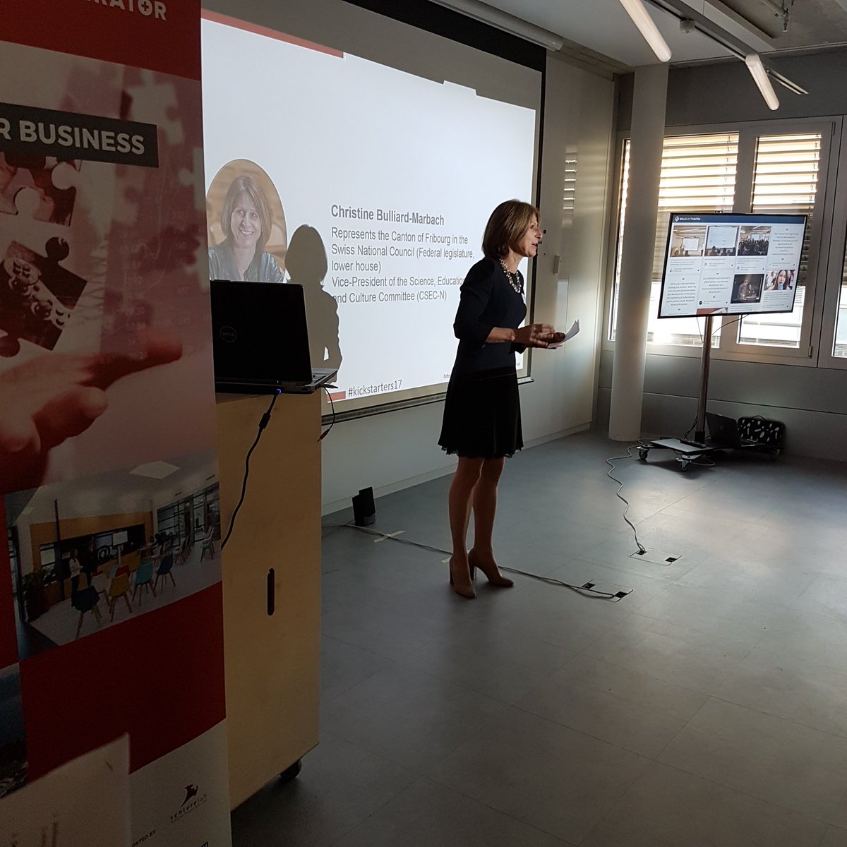 venturelab_ch's tweet photo. National Councillor Christine Bulliard-Marbach congratulates #kickstarters17 #edtech for their progress @ks_accelerator closing ceremony https://t.co/CTbk0zEAOa