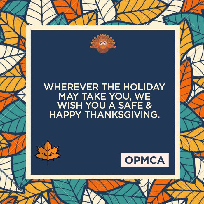 OPMCA's tweet photo. Whether you're heading over the river and through the woods or celebrating close to home, we wish you and yours a #HappyThanksgiving. Today and every day, we appreciate our members, who work around the clock to keep #DrivingOhioForward. https://t.co/NXU5pU9Hj1