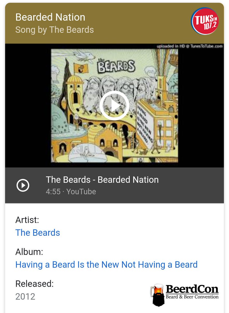 TuksFM1072's tweet image. Here's a song for all beard lovers😂. Catch Tuks FM live at #BeardCon2017 on 02 Dec.