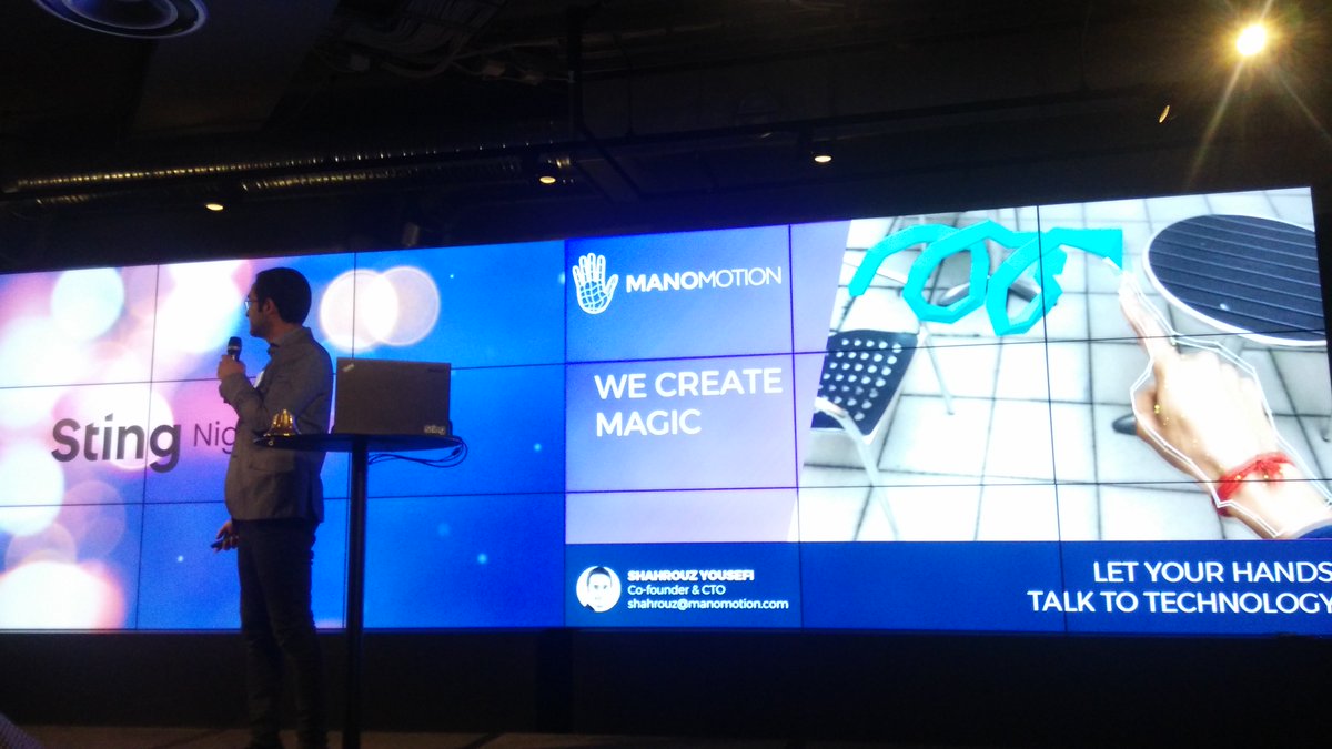 ManoMotion's tweet image. #ManoMotion exhibited at STING Night : Deep Tech yesterday at Epicenter Stockholm, organised by @stingsthlm   and gathering top Deep Tech companies of Sweden. Another milestone reassuring us that we are heading in the right direction! Thanks for the support! #GestureTech #AR #VR