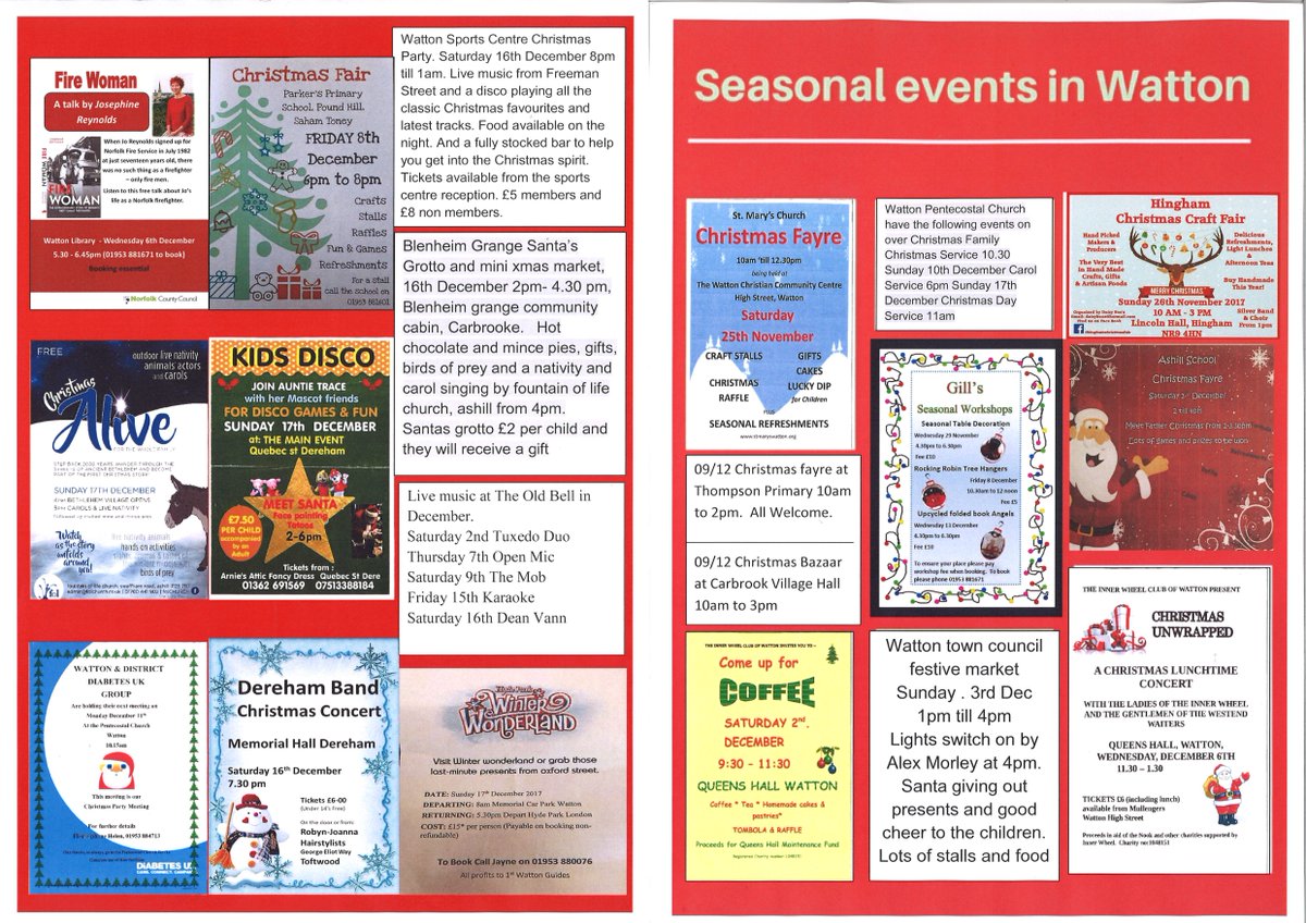 Wattonlib's tweet image. Thank you to everyone who contacted us about their seasonal events. Our A5 leaflet has now grown to an A4 double sided leaflet, which is available free at Watton Library.#NoLonelyDay