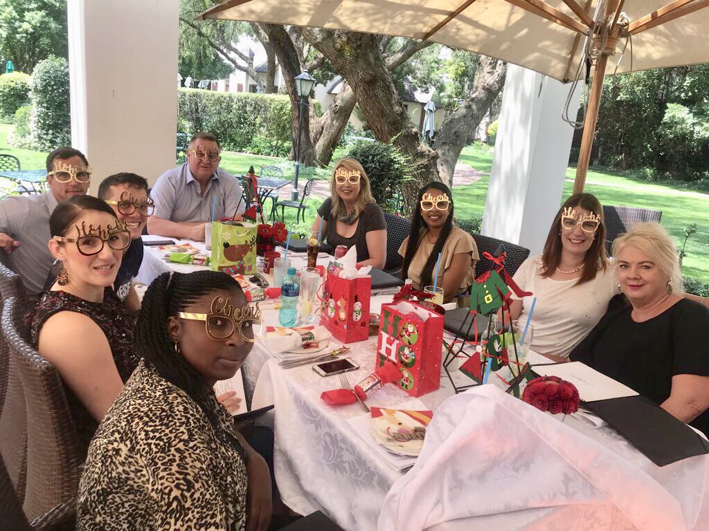 RGloak's tweet photo. Thank you to our Senior Ps @AtBoshoff and @NyrettaBoshoff for the year of #Explosion2017 and for treating us to a great office year end! It is our biggest honour to serve you and we are excited for #Greater2018! #CRCJohannesburg #CRCEastEand https://t.co/JjcPLD7Etm