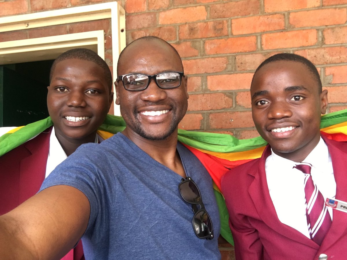 PastorEvanLive's tweet photo. Takudzwa &amp; Moses of St Peters School in Mbare picked my lost phone, found me &amp; returned it. Went 2 thank &amp; reward them, they’re amazing boys https://t.co/aFUtCiu71U