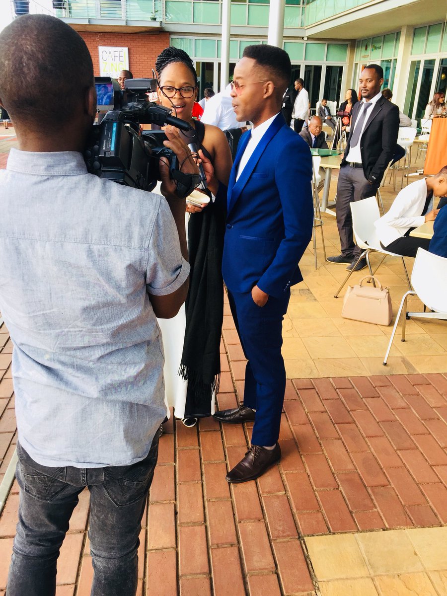 GAPAwards2017's tweet photo. Phila Mazibuko interviewing one of the finalists 🏆 #GAPAwards2017 #tbt https://t.co/oABKvv1xTn