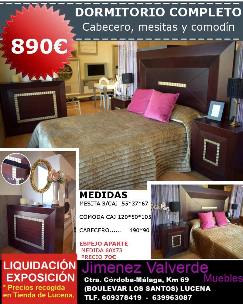 #liquidacionporcierre #calidad #mobiliario #diseño #comedores #dormitorio #auxilar ven a JIMENEZ VALVERDE MUEBLES Ctra /Cordoba Malaga Km 69  Lucena 
(Cordoba) TELEFONO 957500752