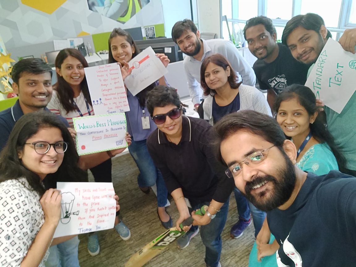 Sawayam's tweet photo. #SAPMyHappyPlace #MyCoolManager @saplabsindia https://t.co/w1sCfFNsGr
