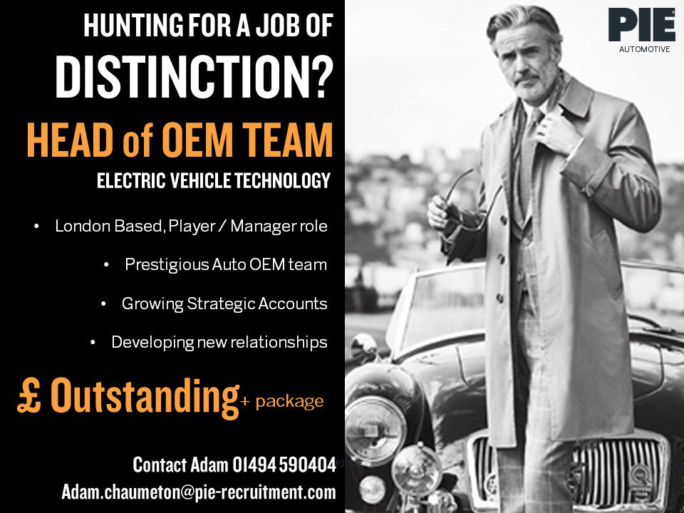 pierecruitment's tweet photo. On the hunt for a new #sales role? Our #Automotive team are working on this fantastic #opportunity within the #ElectricVehicle Market >> https://t.co/fK4I5Yp6Ia #Careers https://t.co/RG3vFCYbYO