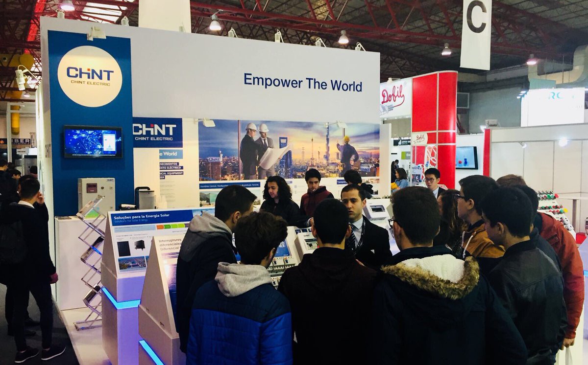 ChintElectricPT's tweet photo. Já estamos na feira  #Eletrica #Porto #Portugal #Feira @Exponor  no Stan 4D22 visite-nos, e conheça as nossas soluções em #eficienciaenergetica https://t.co/vUVXtu8Sjz