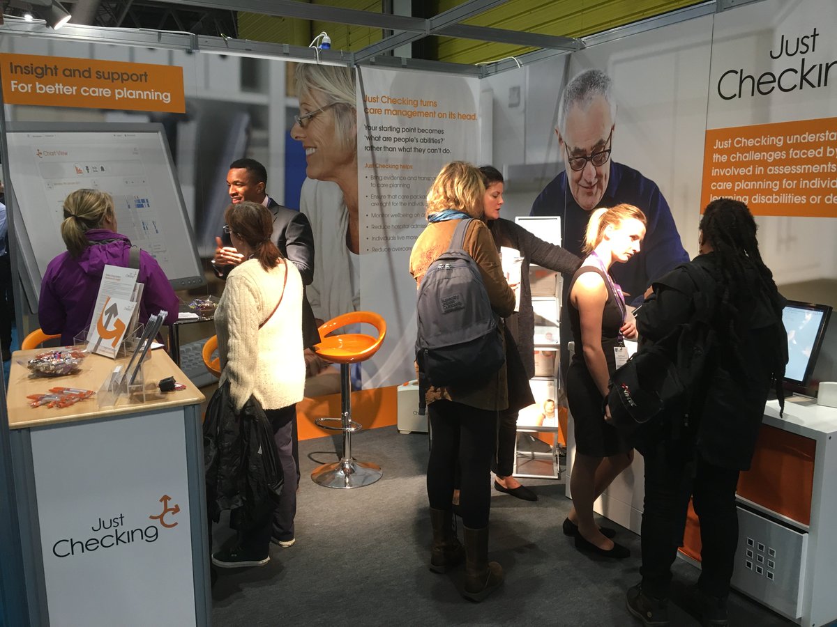 justchecking's tweet photo. Are you at #theotshow today? Make sure you visit Just Checking on stand F80 for a live demo of the Daily Living System! #OccupationalTherapy #100yrsofot https://t.co/3VHnZqZsJa