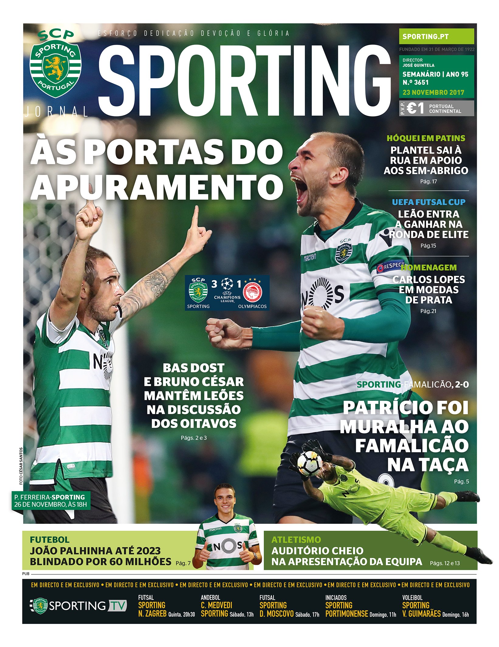 Sporting CP on X: Esta é a capa do #JornalSporting desta semana! Hoje nas  bancas.  / X