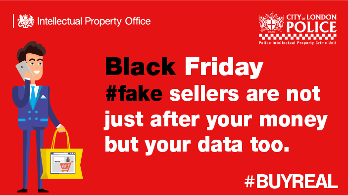 The_IPO's tweet photo. Fraudulent websites that sell #counterfeit items often target your personal details. Read our advice on buying online here: https://t.co/arbrsMRkWi  #buyreal #blackfriday https://t.co/Wsurng9JOH