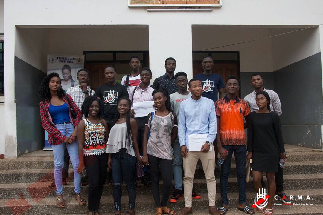 carmaghana's tweet photo. #tbt Photos from our animation Premiere On Mob Action, at the University of Ghana SRC Union Building. #P2PChallenge #CarmaGhana #chooselove #EndViolence #EndMobAction https://t.co/4IF2zqx1SE
