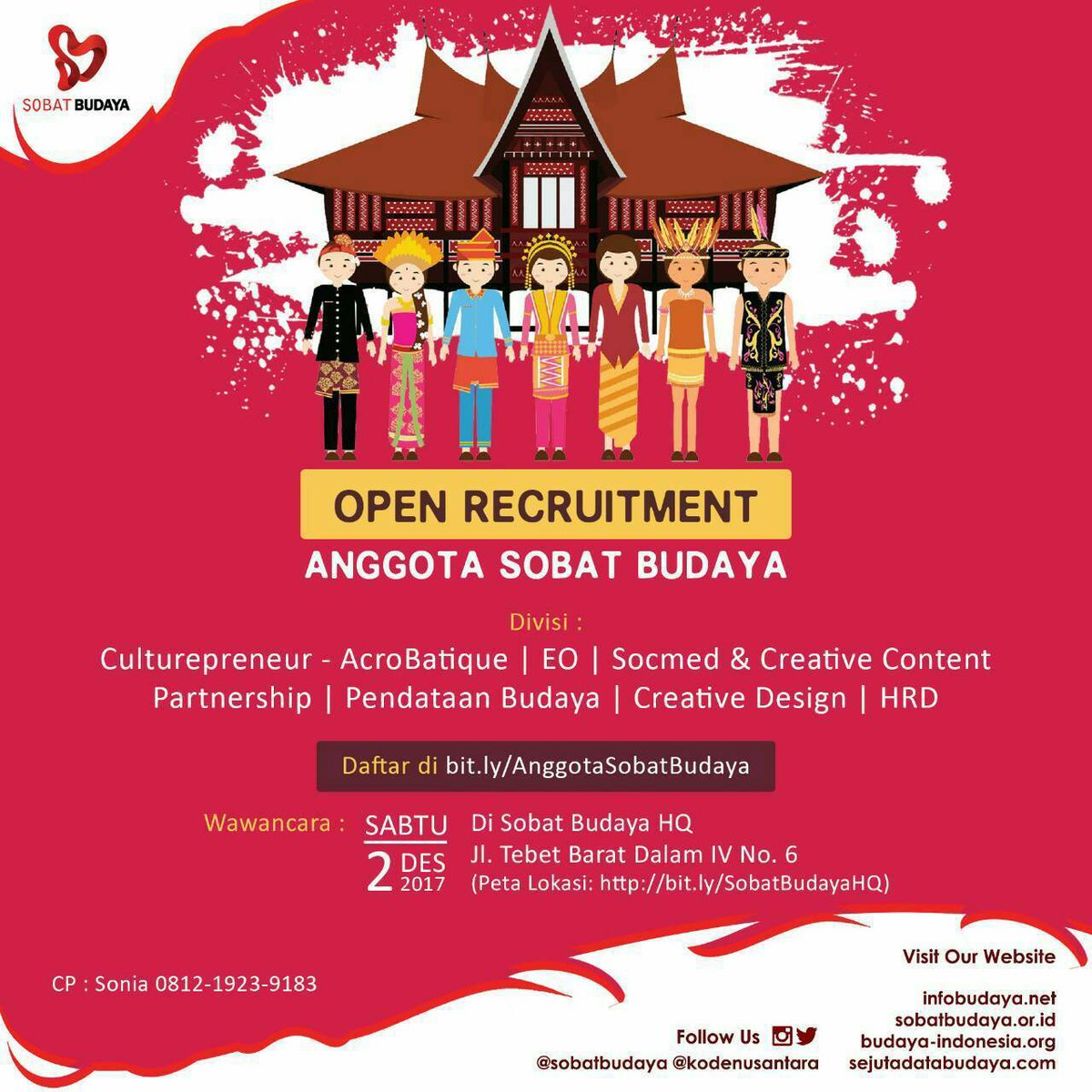 Kita lagi ngadain oprek nih!  Jangan sampai ketinggalan! Segera daftar via bit.ly/AnggotaSobatBu… #KodeNusantara