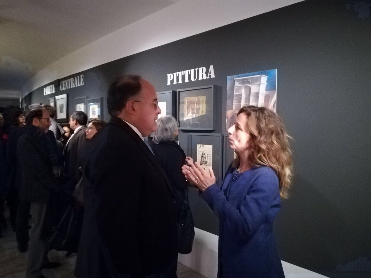 SapienzaRoma's tweet photo. #now: Inaugurazione della Mostra ‘Il #Sironi svelato-Il restauro del murale della Sapienza’ (ora, Rettorato) #museiSapienza #Mlac_Sapienza #80CU #SironiSvelato https://t.co/n6AJm9ZALx