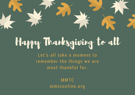 mmtconline's tweet photo. Happy Thanksgiving! Read our latest e-blast and learn what happened at our College Tech Prep Summit (photos and Storify blog included): https://t.co/WjvufTayRS. #MMTCTech https://t.co/PSHWkZmjRJ