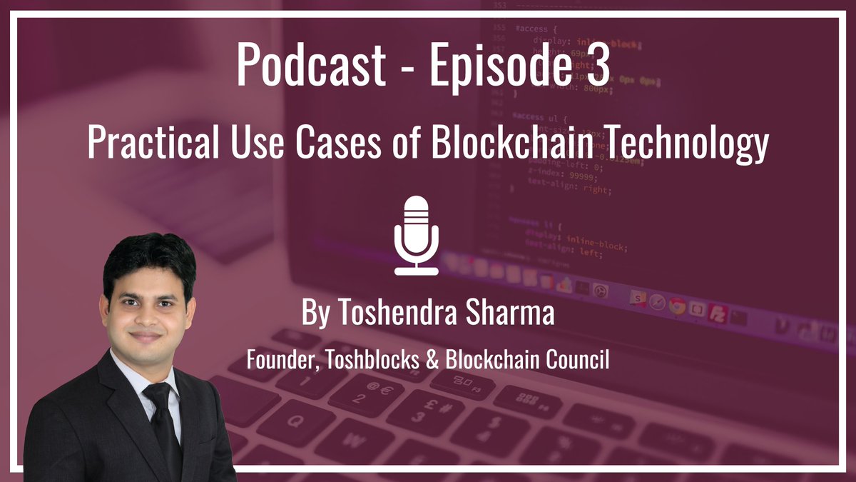 records_keeper's tweet photo. https://t.co/leJ6mwnOVB Episode 3: Practical Use Cases of #Blockchain Technology - #Bitcoin #Block #Blockchain_Council #Blockchain_Use_Case #Digital_Currency #Distributed_Ledger_Technology #Goverment #Hospital #Supplychain #Use_Cases_Of_Blockchain Via @chaincouncil https://t.co/KkF4QW1sXT