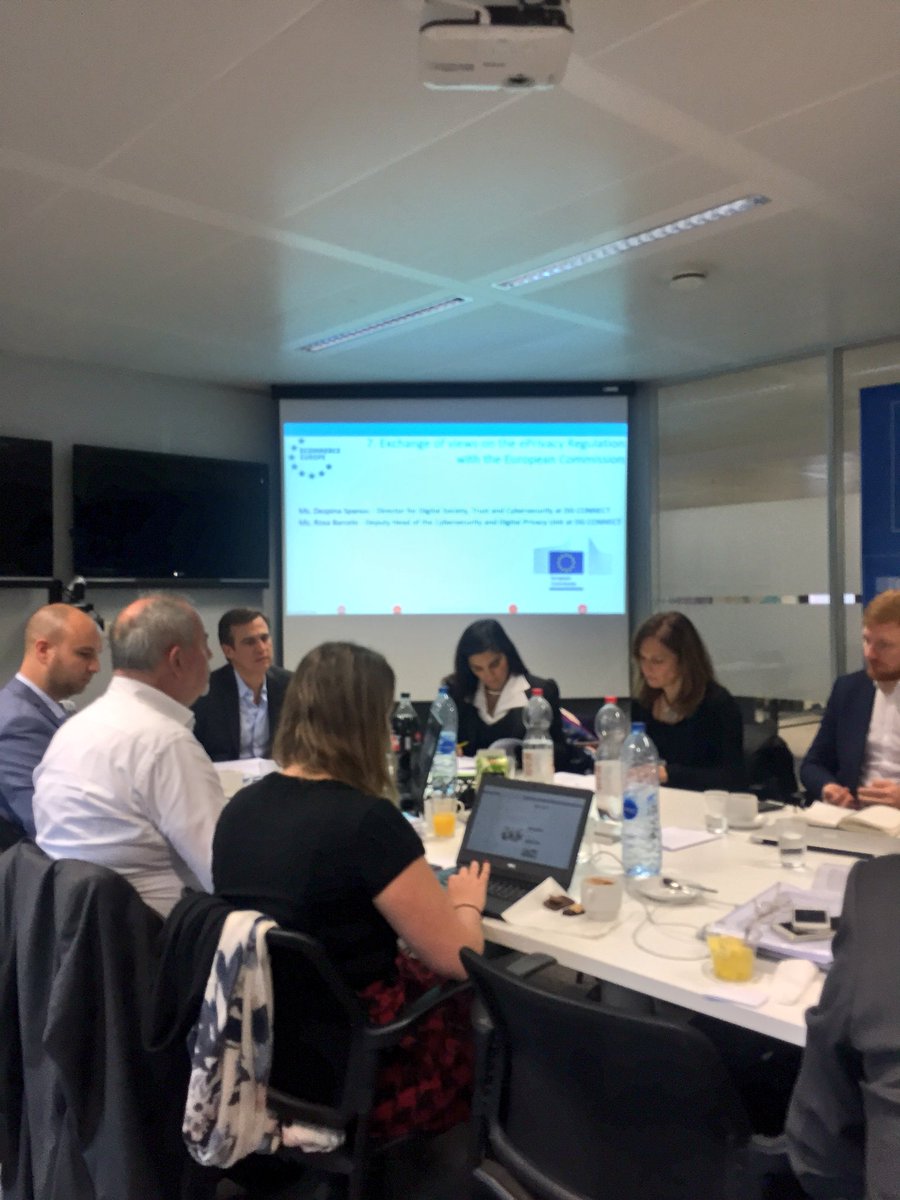 Ecommerce_EU's tweet photo. We are happy to welcome back @DespinaSpanou of @DSMeu for an exchange of views on the #ePrivacy Regulation https://t.co/UO8SgrUcZe