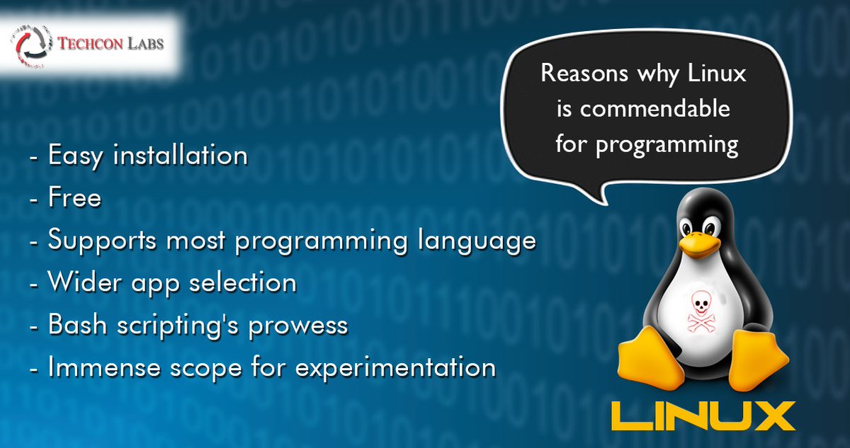 tclinfotech's tweet photo. The popularity of #Linux among programmers is increasing day by day due it's easy to understand language and compatibility. Check out these 6 reasons which make the #OS stand out among its adversaries.
#technology #ThursdayThoughts https://t.co/fThcRCXp2g