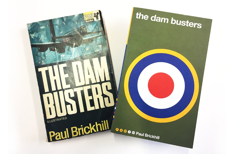panmacmillan's tweet photo. From this 1954 paperback to a striking new edition, The Dam Busters is one of our twenty #Pan70 birthday classics: https://t.co/YDcgtdmz6i https://t.co/gd4tD09ln3
