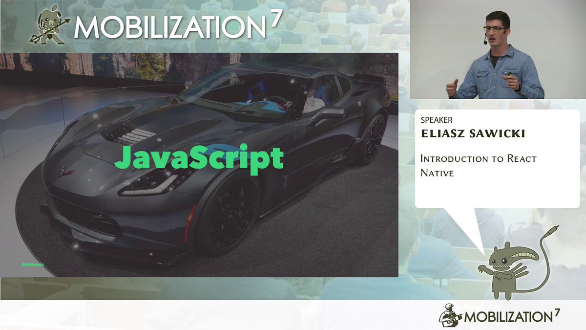 mobilizationpl's tweet photo. Quick feedback loop with hot reloading, declarative components, storybooks and many more goodies of #reactnative. Great intro to React Native by @EliSawic on #mobilization2017 - https://t.co/MoZzm7HOzC https://t.co/Hs4xGsmKA8