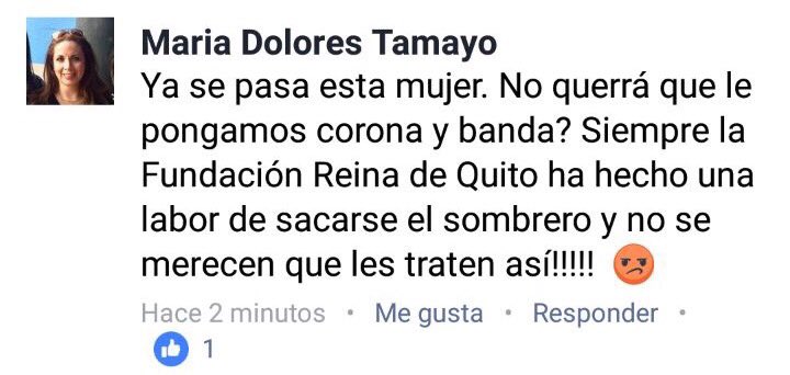 carobaezh's tweet photo. Sentimos todas las ex reinas un alivio que ya se termina su "reinado" muy pronto...y, consecuentemente, el MALTRATO y la FALTA DE RESPETO que nos ha dado a la @FReinadeQuito desde hace 4 años...lo viví personalmente desafortunadamente. https://t.co/HCtVAiwlxi