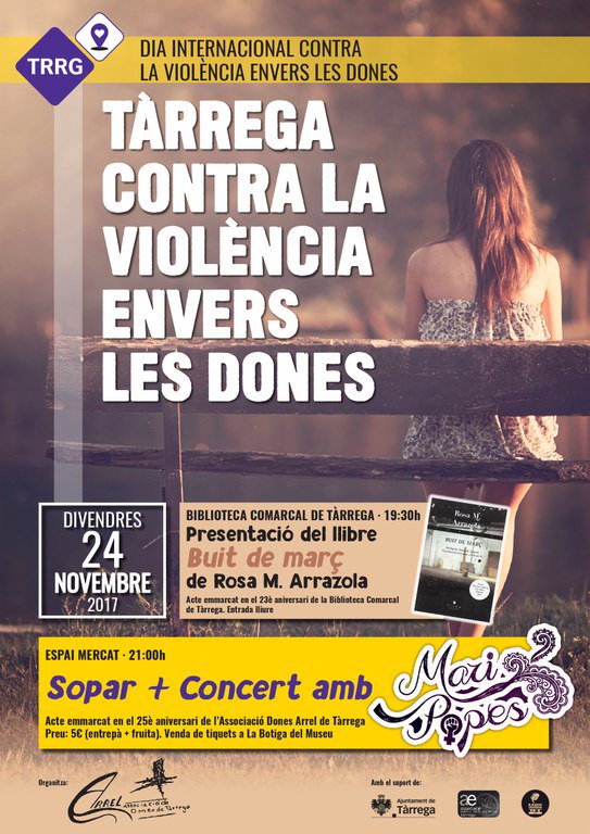 IgualtatTarrega's tweet photo. Demà 24 de novembre: Sopar + Concert #MariPopes #DonesArrel https://t.co/ORkpxdahF9 #Tàrrega https://t.co/2216TlUJWX