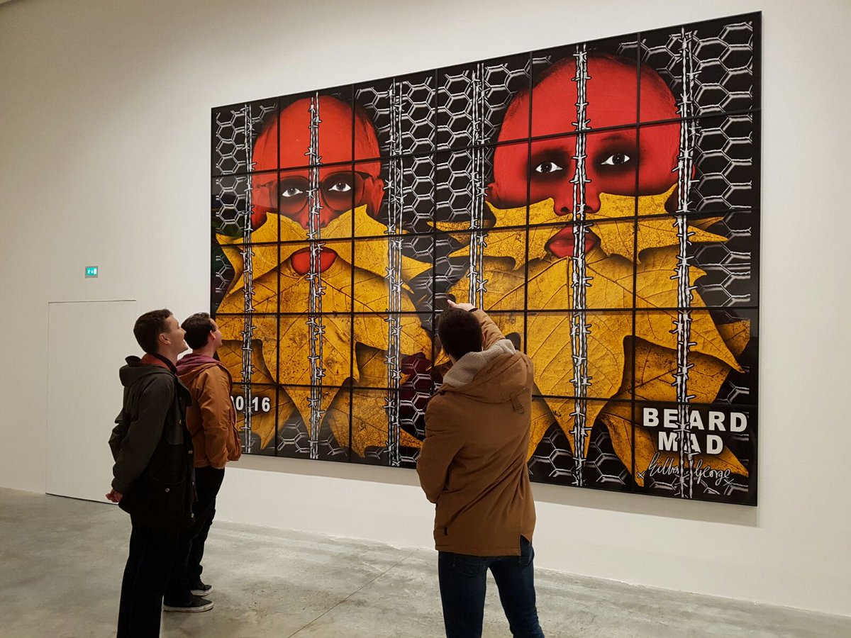 Our Graduates admiring the Gilbert and George #exhibition  <a href="/_WhiteCube/">White Cube</a> gallery