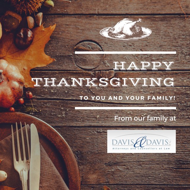 DavisandDavisPC's tweet photo. Happy Thanksgiving to you and your family! #thanksgiving https://t.co/6RJQQg4zIH