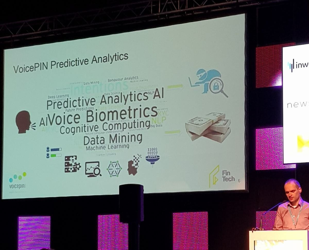 VoicePINcom's tweet image. @LukaszDylag at the #FinTech2017  stage - @VoicePINcom #PredictiveAnalytics #VoicePredictiveAnalytics #fintech #banking