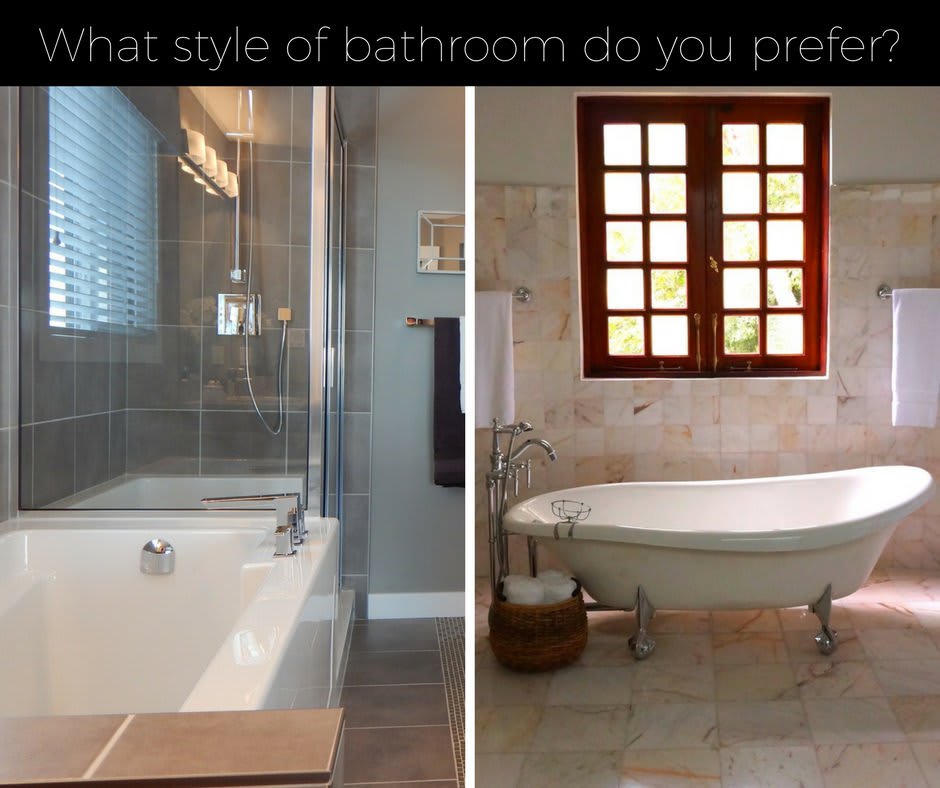SheratonLaw's tweet photo. What style of bathroom do you prefer? Modern upgrades or classic features? https://t.co/Zmp9resAi8