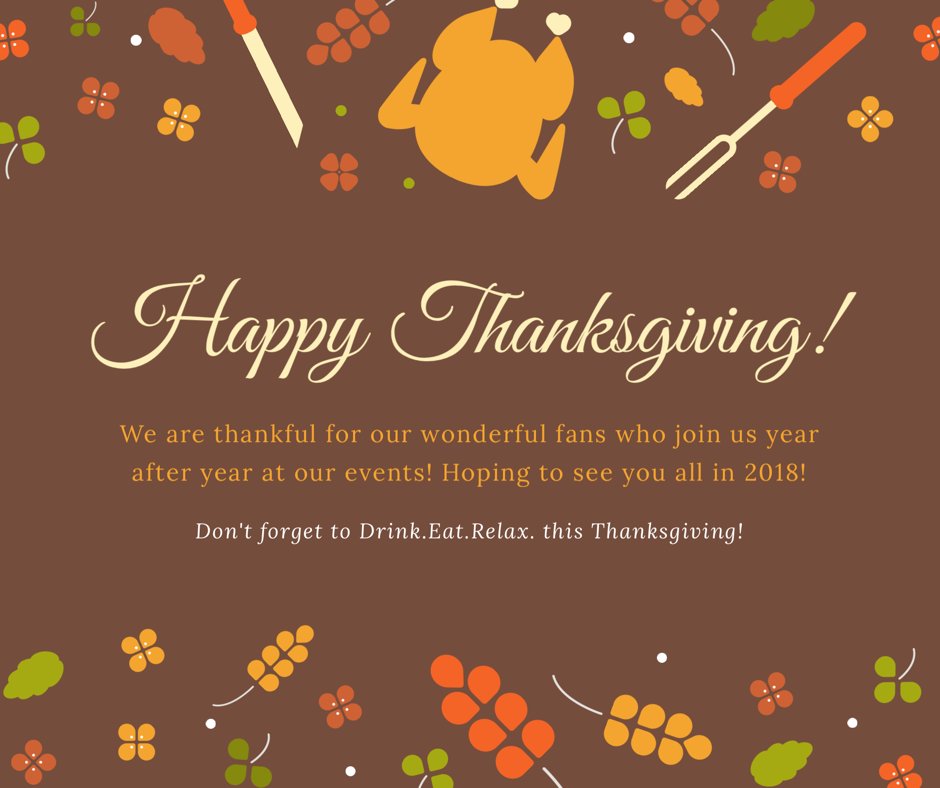 GreatGrapesFest's tweet photo. Wishing you a very Happy Thanksgiving from the https://t.co/ZiLcGX1oxR.Relax. Team! https://t.co/Dt41y587P6
