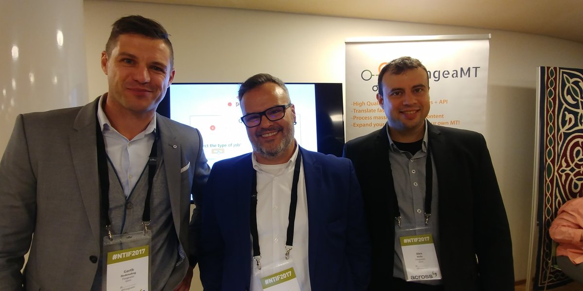 Ours friends from <a href="/jabaportugal/">Joaquim Alves</a> popping in for a #nmt #activatm chat #NTIF17 <a href="/Pangeanic/">Pangeanic</a>