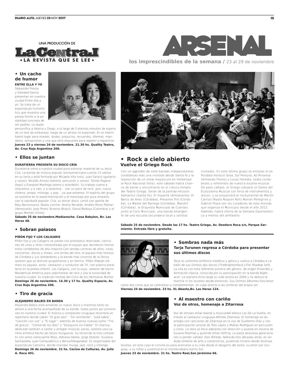 ¿Alguien dijo fin de semana?
#Arsenal #LosImprescindiblesDeLaSemana <a href="/DiarioAlfil/">Alfil</a>