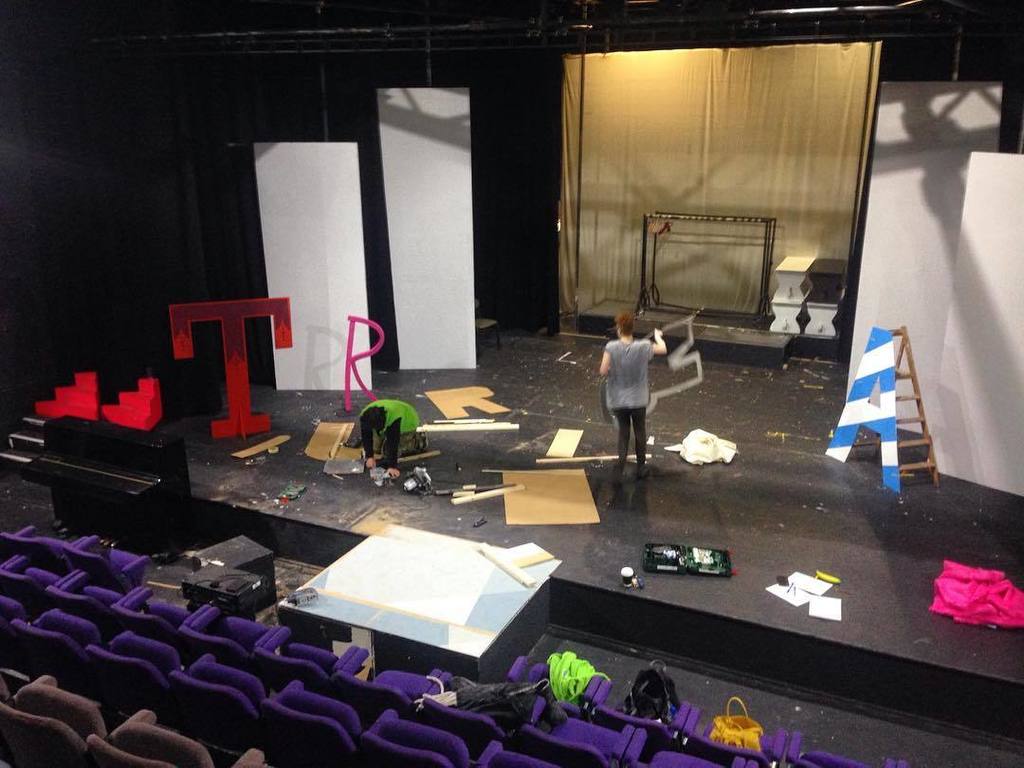 Group64's tweet photo. Our set is starting to take shape!! #TruthorDareFest https://t.co/lnbiocYqhv https://t.co/cTVWjYOC6o