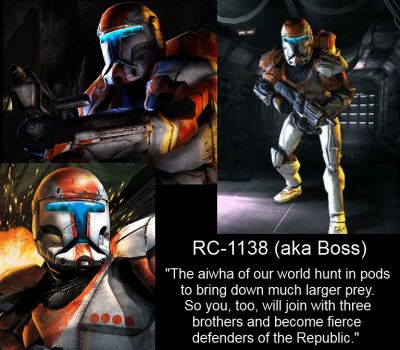 JadenSkirata's tweet image. #StarWarsGPU1138 RC-1138 du jeu Republic Commando aka Boss #VodeAn #mando