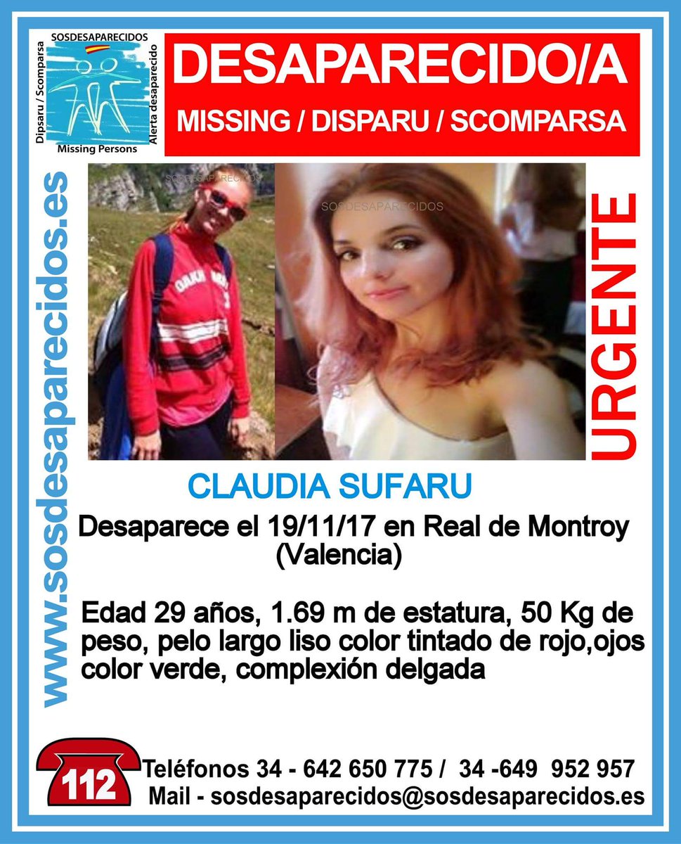🔴 #Colabora 
Esta es Claudia, y ha #desaparecido en Real de Montroy #Valencia
Si la ves llámanos:
☎062
☎112
Tu RT puede ayudar mucho y no cuesta nada