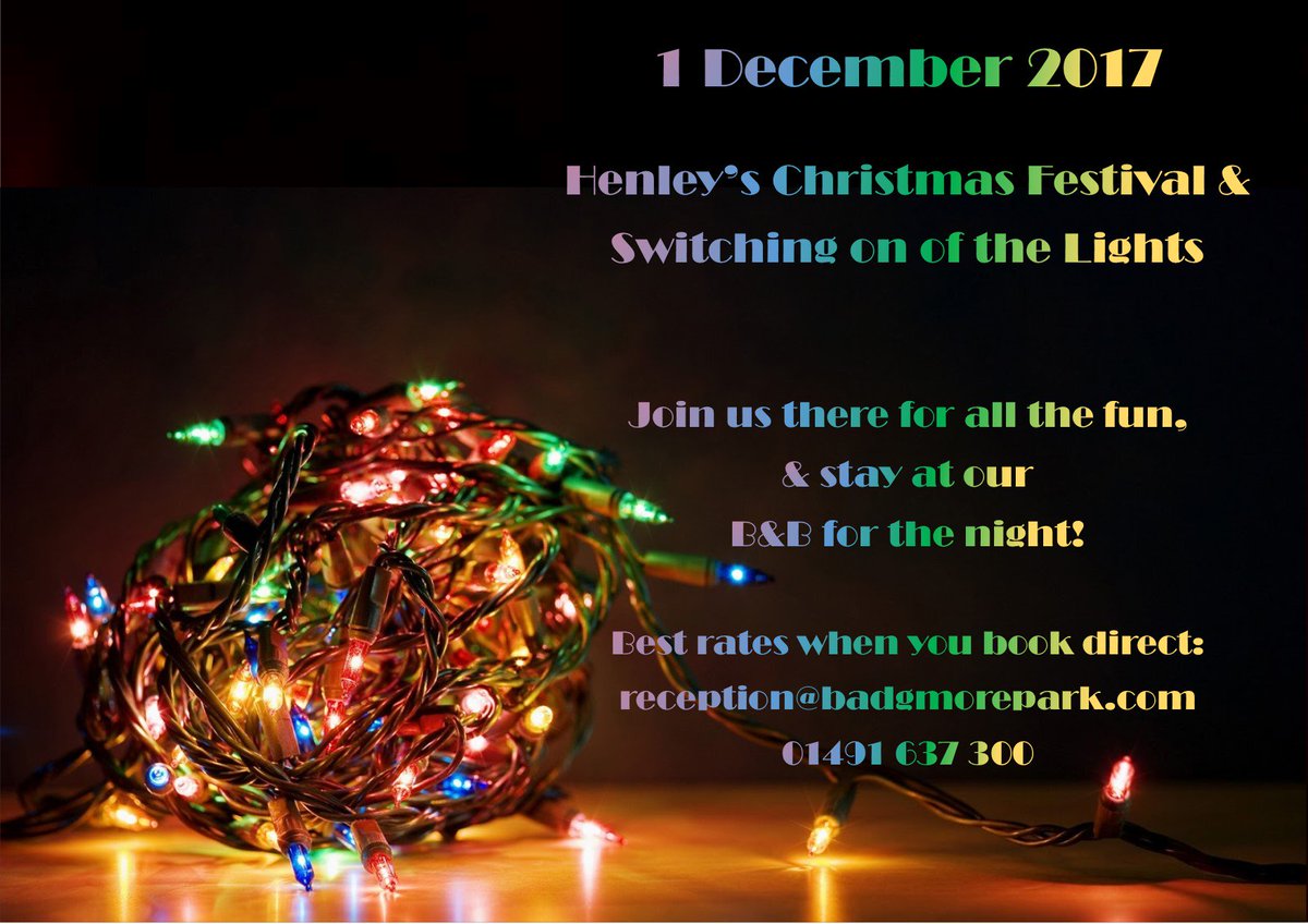 Kick Start Christmas in Henley with their Xmas Market! Stay with us after all the fun!
badgemorepark.com